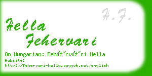 hella fehervari business card